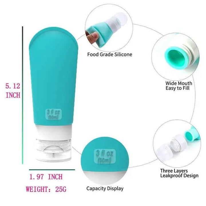 Silicone Travel Tubes For Lotions And Creams